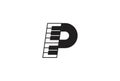 Piano Music Logo Design Royalty Free Stock Photo