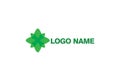 Green Flower Logo Design Royalty Free Stock Photo
