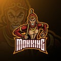 Monkey king mascot logo design