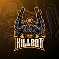 Kill robot mascot logo design