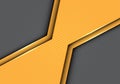 Abstract yellow polygon metallic with hexagon mesh pattern on grey design modern futuristic background vector Royalty Free Stock Photo