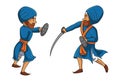 Illustration of Punjabi Nihang Sardar Royalty Free Stock Photo