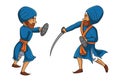 Illustration of Punjabi Nihang Sardar