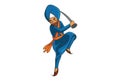 Illustration of Punjabi Nihang Sardar Royalty Free Stock Photo