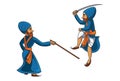 Illustration of Punjabi Nihang Sardar Royalty Free Stock Photo