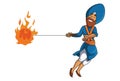 Illustration of Punjabi Nihang Sardar Royalty Free Stock Photo