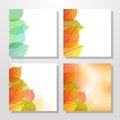 Background with stylize autumn leaves Royalty Free Stock Photo