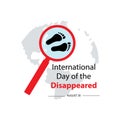 International Day of the Disappeared. Royalty Free Stock Photo