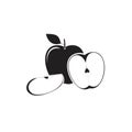 Apple fruit illustrations for drawing symbol logo silhouette