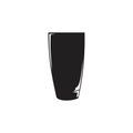 Black glass for wine or beer or tea or milk or coffee for cafe or restaurant or bar or pub illustrations logo symbol silhouette Royalty Free Stock Photo