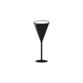 Black wine glass for bar or cafe black and white illustrations logo symbol silhouette Royalty Free Stock Photo