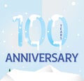 One hundred anniversary template design for web