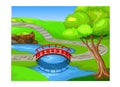 Funny Landscape Park Cartoon