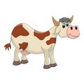 Cow Funny Cartoon Vector Illustration
