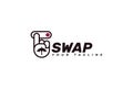 Illustration of swap hand icon logo design