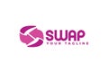 Illustration of swap hand icon logo design