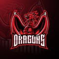 Dragon sport mascot logo design