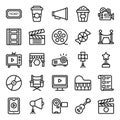 Cinema Icons Pack Royalty Free Stock Photo