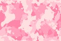 Girly Camo. pink texture military camouflage repeats seamless army hunting background Royalty Free Stock Photo