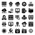 Pack Of Web Hosting Icons Royalty Free Stock Photo