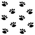 Pattern with dog footprint. Abstract background Royalty Free Stock Photo