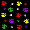 Pattern with dog footprint. Abstract background Royalty Free Stock Photo