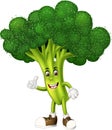 Funny Green Broccoli Cartoon Royalty Free Stock Photo