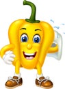 Funny Yellow Paprika Cartoon