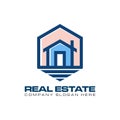 Modern Real Estate With Hexogen Logo Royalty Free Stock Photo