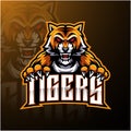 Tiger face mascot logo design