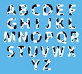 Font A to Z  for letter design. Royalty Free Stock Photo