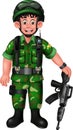 Funny Soldier Cartoon