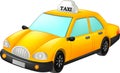 Funny Yellow Taxi Cartoon