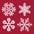 Vector snowflake for Christmas or New Year decoration. Templates for laser cutting Royalty Free Stock Photo