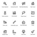 Real Estate Equipment Line Icons Pack