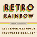 Retro Rainbow Alphabet