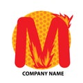 M letter logo design.