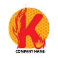 K letter logo design.
