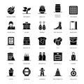 Medical Glyph Icons Pack Royalty Free Stock Photo