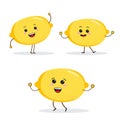 Cartoon Funny fruit lamon characters Royalty Free Stock Photo
