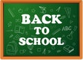 Back to school with school items and elements. Royalty Free Stock Photo