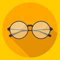 Glasses icon vector flat design.