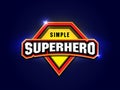 Simple Super hero logo with powerful typography, vectors for t-shirt graphics. Super hero apparel t-shirt design.