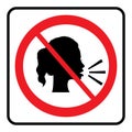 No talking icon