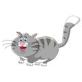 Cat funny, cute, big, fat cartoon vector illustration Royalty Free Stock Photo