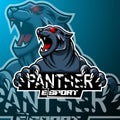 Angry panther sport mascot logo design