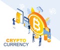Crypto currency Business Isomertic design