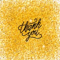 Hand lettering thank you card Royalty Free Stock Photo