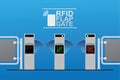 Rfid Metro Flap Barrier Gate.