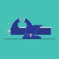 Table vise clamp vector design.